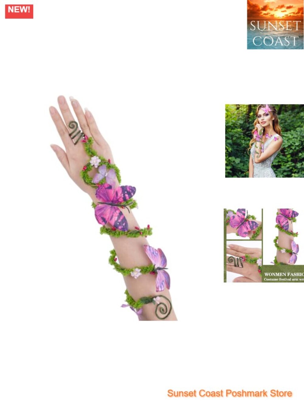 Renaissance Fairy Butterfly Arm Wrap Elf Cosplay Costume Accessory